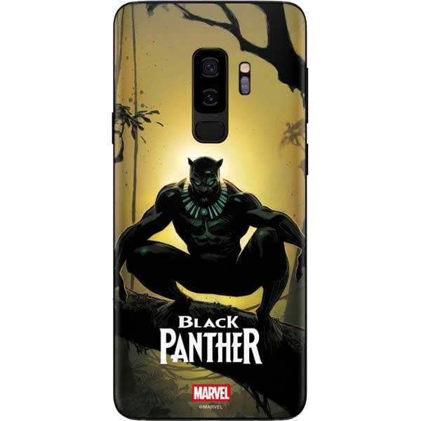 Skinit Decal Phone Skin Compatible with Galaxy S9 Plus - Officially Licensed Marvel Black Panther TChalla King of Wakanda Design