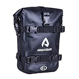 ARMOURAIN エンジンガードバッグ 防水 6L バイク サイドバックショルダーストラップ付きサイドバッグ バイク用ライディングツール アクセサリー (PVC ブラック)