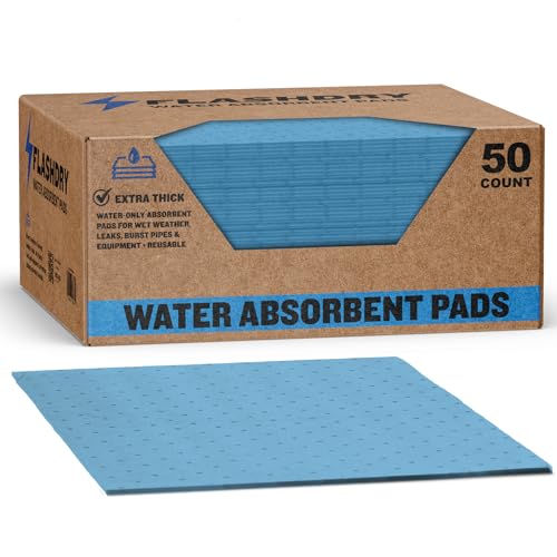 Image of FlashDry Water Absorbent Pads, Reusable Pads, 17.5 inchx13.5 inch, 50 Count