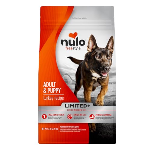Image of Nulo Freestyle Limited Ingredient Dry Dog Food - High Protein Turkey Recipe, Natural Grain Free Dog Food for Puppies & Adults, Small, Medium and Large Breed Kibble, 5.5lb Bag