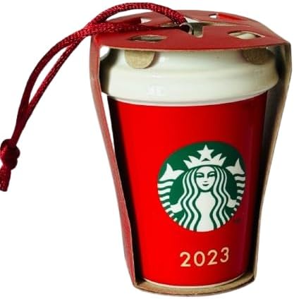 Red Cup Ceramic 2023 Christmas Tree Decoration