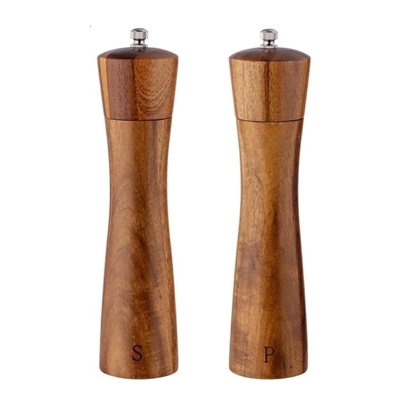 ADERFETBI Molinillo Pimienta Molinillo de Sal y Pimienta Madera, Molinillo Manual, salero, for Asar, Herramientas Cocina Pimentero