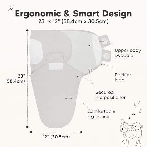 Image of 3-Pack Organic Baby Swaddle Sleep Sacks - Swaddles for Newborns, Infant 0-3 Months, Baby Girls, Boys, Soft & Snug Newborn Sleep Sack, Nursery Swaddling Blankets (The Wild 2, OS)