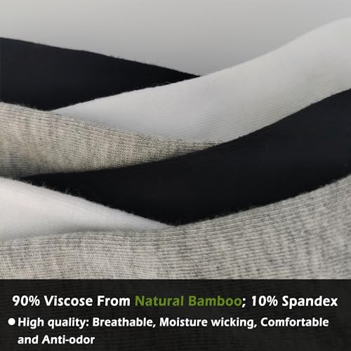 SERISIMPLE Viscose Bamboo Dress Men Sock Thin Soft Crew Anti Odor Lightweight Sock Breathable Comfort Cool soft Sock 5 Pairs4