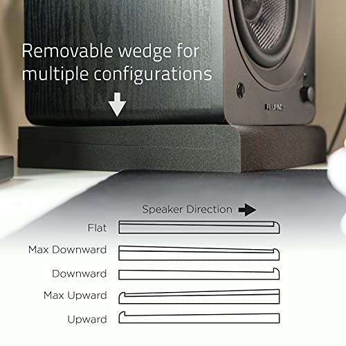 Fluance High Density Acoustic Foam Isolation Pads for Bookshelf Speakers and Studio Monitors, 10" x 7.5", Improved Sound, Vibration Damping, Multiple Listening Angles - Pair (SP05) by Fluance - Image 3