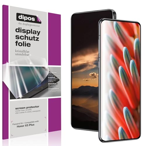 dipos I 4x Schutzfolie klar passend für Honor X5 Plus Folie Bildschirmschutzfolie, Ultra-Dünn, Hülle-Friendly, Fingerprint-Kompatibel