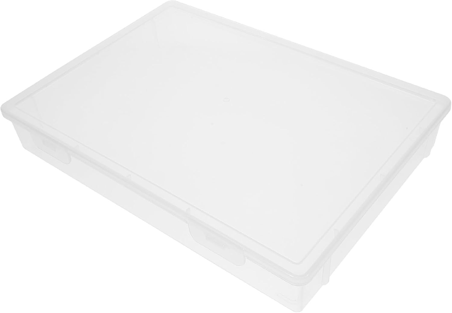 SEWACC Portable File Storage Box for Office and Study Spacious PP Material Document Organizer with Strong Load-bearing Flat Style Magazine Protector and Birth Certificate Holder