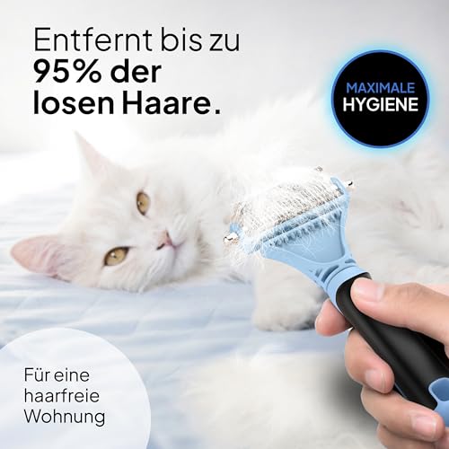 Pretty Paw Katzenbürste für empfindliche Katzen – Schonende Fellpflege mit Massageeffekt für Kurzhaar & Langhaar