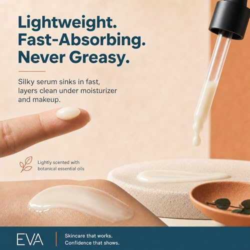 Image of Eva Naturals Vitamin C Serum for Face - Anti Aging Dark Spot Remover & Corrector with Retinol, Hyaluronic Acid, Niacinamide & Salicylic Acid - Brightening, 1 fl oz