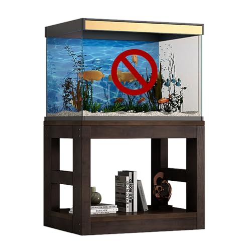 Fish Tank Stand DoubleWooden Aquarium Stand: Layered Storage for Home or Office, Suitable for Breeder, Turtle Terrarium, or Other Uses