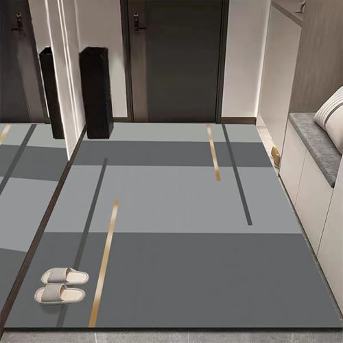 PU革 玄関ドアマット 拭ける 防水 防汚 玄関マット 長方形 ケガ防止 低反発 踏み心地 北欧 おしゃれ ダイニングルーム 屋内 家庭用 玄関 洗面所 バスマット 台所マット 100*150cm 100*120cm