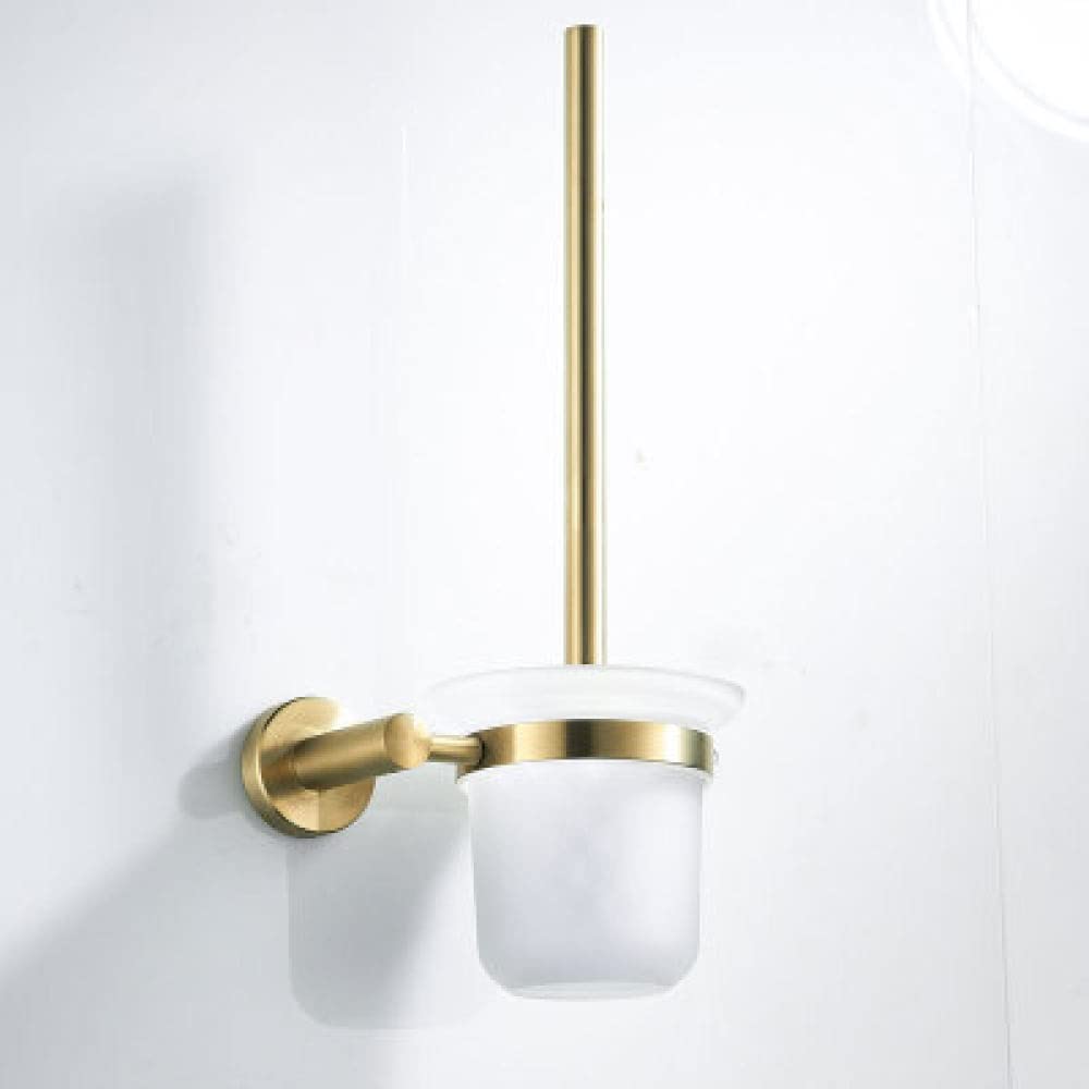 Porte-brosse de toilette doré et ensemble d'accessoires de salle de bain anti-rouille