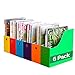 Evelots Magazine File Holder-Organizer-Full 4 Inch Wide-6 Colors-W/Labels-Set/6