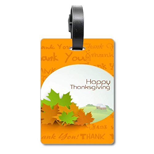 Étiquette de valise Thanksgiving en PVC résistant pour bagages de voyage