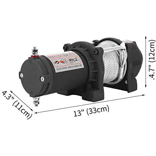 DOLUNTO Winche Eléctrico 12V para ATV SUV 3000LBS miniatura 3
