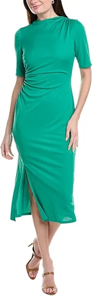 Anne Klein Women's Short Sleeve Draped Midi Dress