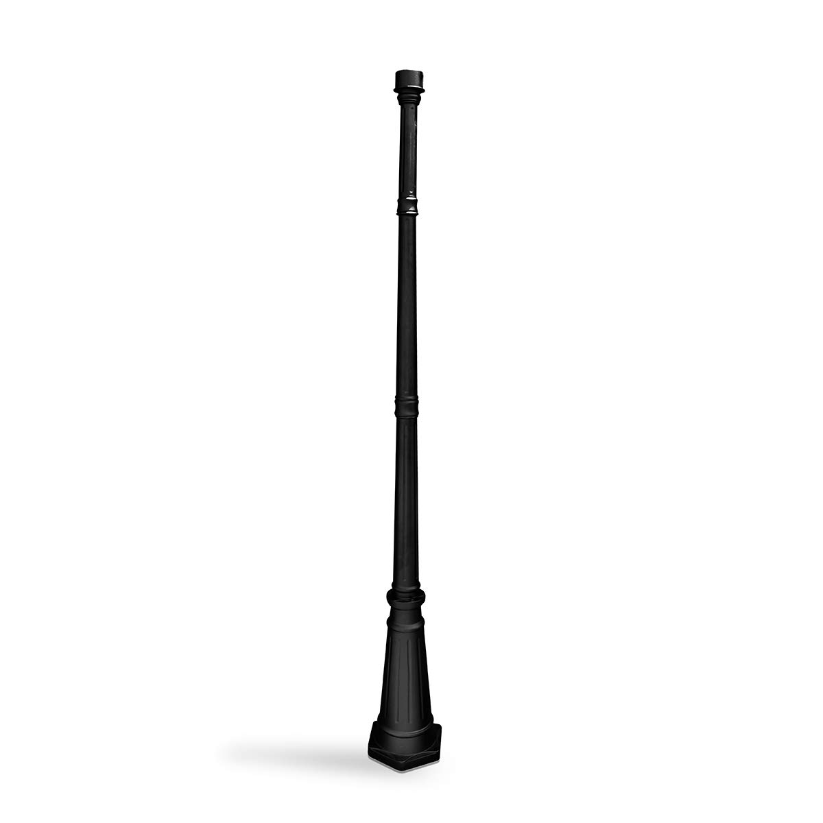 GAMA SONIC gs-dp55f-blk Decorative Lantern Post for Solar Lights, Outdoor Pole with 3 Inch Installer Bracket, 6.5 Inches High, Black-picture-15