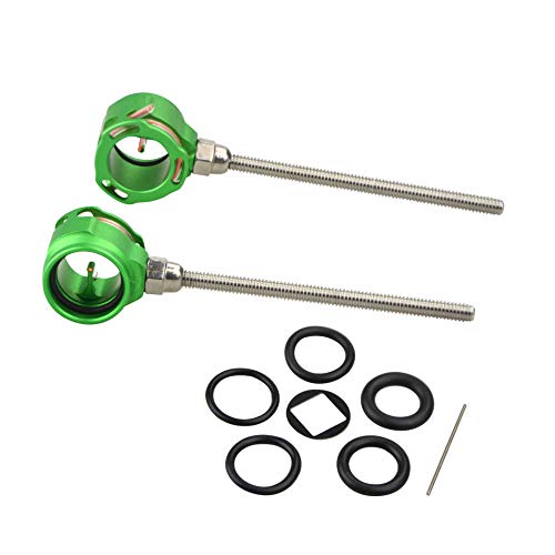 PYMUST 1 Unidad de Cabezal de mira para Arco recurvo TR1005 con Punto de mira de Fibra óptica roja de 0,019 Pulgadas, mecanizado CNC Accesorios de Tiro con Arco y Caza (Verde)