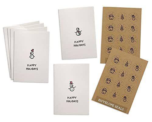 Cartes de Noël bonhomme de neige pour réchauffer les cœurs avec vos vœux de fêtes