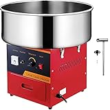 VBENLEM Commercial Cotton Candy Machine Electric Floss Maker 1030W for Family and Various Party, 20.5 Inch, Red