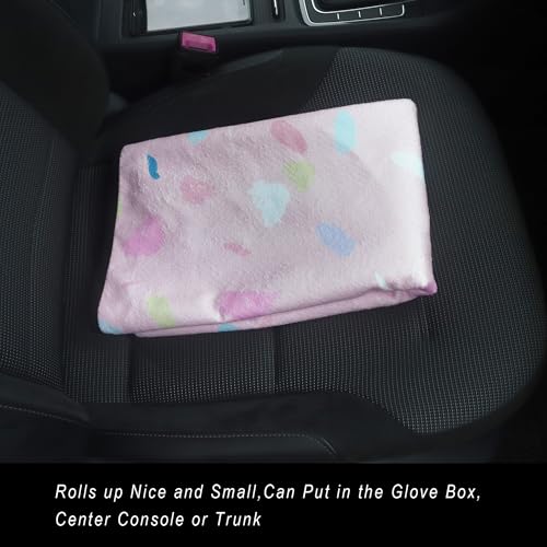 Image of Car Seat Cover Protector Front Seats,for Gym Workout,Running,Swimming,Beach and Hiking,Waterproof Sweat Towel Bucket Seat Covers for Cars SUV Trucks (Pink Marbling, 1Pcs)