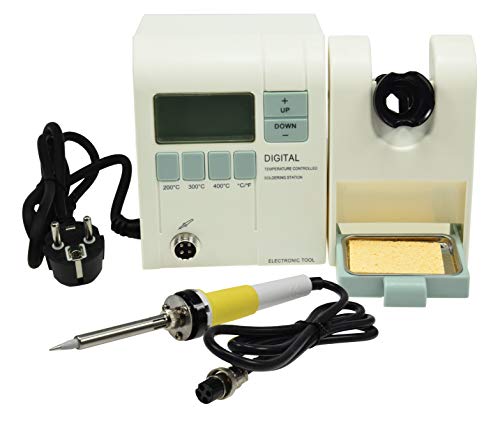 Preisvergleich Produktbild Lötstation regelbar 100-450° mit Lötkolben Werkstatt Hobby 230V Betrieb (Lötstation digital 50W mit Display & Speicher)