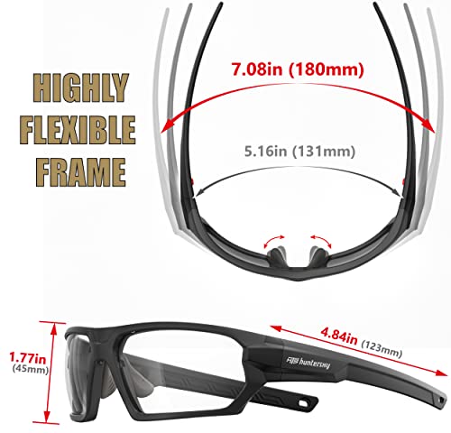 Image of HTS HUNTERSKY Ballistic Tactical ANSI Z87.1+ Impact Protection Anti Fog Shooting Glasses Military Grade Airsoft Range