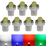 Dimmbar LED-Mafia 7X B85d Typ B8.5d Halogen Tachobeleuchtung Set Cockpitbeleuchtung- weiß blau rot Cockpit a (weiß)