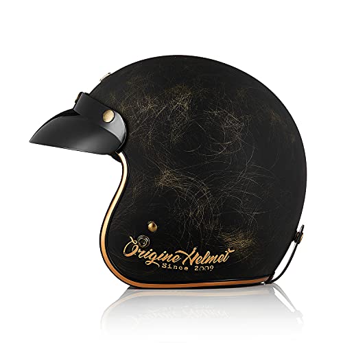 Miniatura 3 de Origine Casco Moto Jet Vintage Casco Moto Abierto Scooter Retro Homologado Ece Scacco Bronze Matt,M