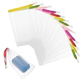 Larrel 12 Stück Seifensäckchen, Peeling Seifensparbeutel Nylon Schaumnetze Seifensparer mit...