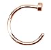Forbidden Body Jewelry 20g 8mm Rose Gold Tone Surgical Steel Perfect Basics Comfort Fit Nose Hoop