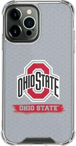 Skinit Clear Phone Case Compatible with iPhone 14 Pro Max - Officially Licensed Ohio State University Distressed Logo Design