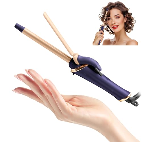 UMIGA Mini fer à friser, fer à cheveux 13mm pour cheveux courts, fer à boucler de voyage avec écran LCD, 5 températures réglables 120-200℃, fer à...