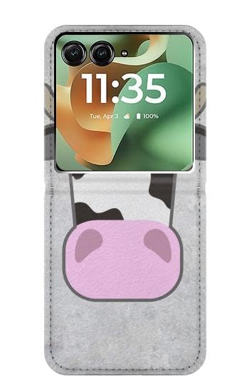 Housse Motorola Razr 70+ vache étui cuir à clapet pour protéger des rayures