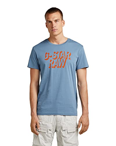 G-Star Raw Retro Shadow Graphic T-Shirt, Camisetas Para Hombre, Azul Azul D22210-C506-2182 , S G-Star Raw Retro Shadow Graphic T-Shirt, Camisetas Para Hombre, Azul Azul D22210-C506-2182 , S