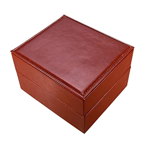 Boîtes de montre vin rouge PU cuir vitrine d'oreiller boîtier de stockage - 4
