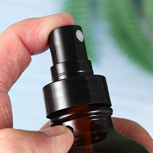 Lurrose Frasco de spray de 4 unidades de vidro pequeno vazio Prensa de pulverizador Bomba de garrafa