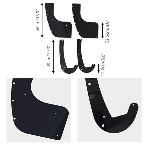 Image of Bevinsee Splash Guard Replacement Kit Compatible with Toyota 4Runner 2012-2024, Replace for 76621-35140 Black