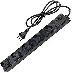 Filtro de Linha Fiolux 5 Tomadas Espaçadas em Metal e Cabo de 5 Metros