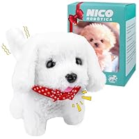 Pipihome Realistic Robot Puppy, Walking Dog Toys for Kids, Interactive Plush Toy Dogs, Barking, Tail Wagging Robot Dog That Act Like Real Dogs, Christmas Birthday Gifts for Boys Girls