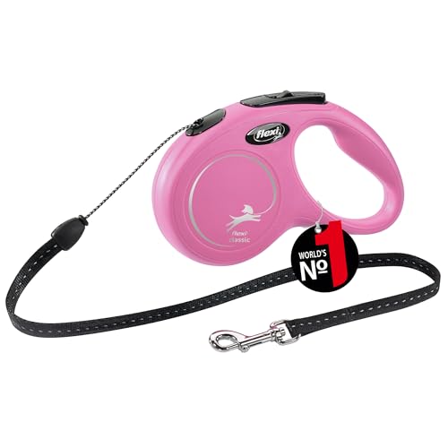 Flexi - Guinzaglio per avvolgicavo Classic Cord - da 5 metri a 12 kg - rosa