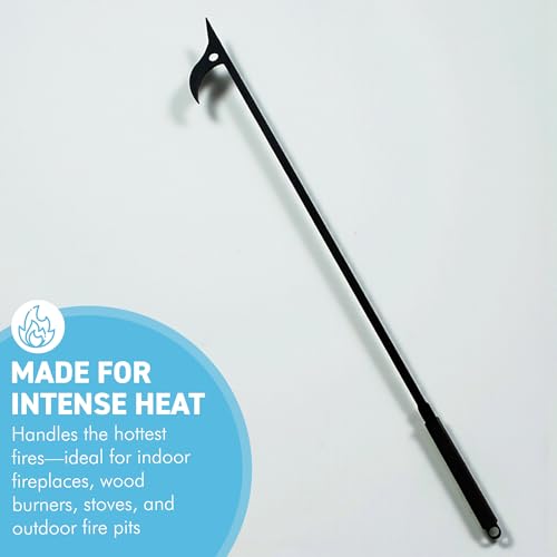 Poker robuste pour poêle à bois en acier forgé de 101,6 cm