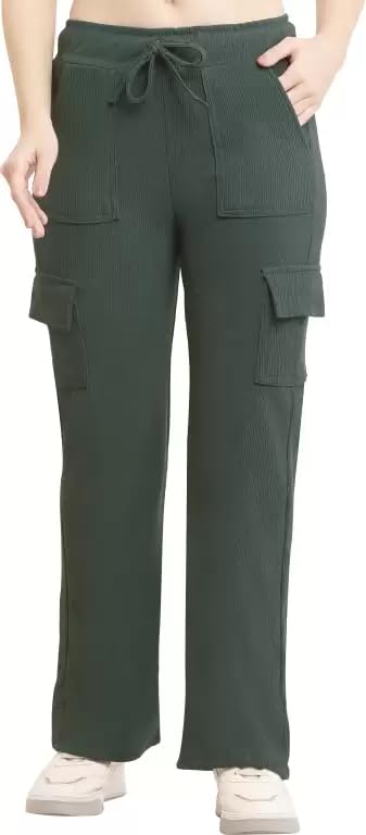 Image of Women Solid Loose Fit Knitted Cargo - Parent (BZCR9)