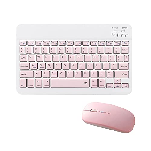 mewmewcat Tablett trådlöst tangentbord och mus Combo Ultratunn design Uppladdningsbart batteri för smartphone Surfplatta Kompatibel med iPhone iPad Datorstödssystem MASOS iOS Windows