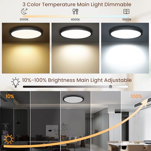 Plafonnier LED dimmable avec télécommande pour changer d'ambiance - 2