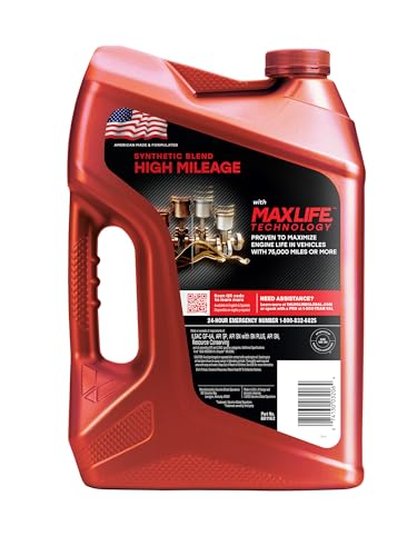 Valvoline 782253 High Mileage With Maxlife Technology Sae 5W-20 Synthetic Blend Motor Oil 5 Qt thumb #1