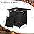 Vongrasig 28” Gas Fire Pit Table, 50,000 BTU Outdoor Propane Fire Table, Steel Square Fire Table with Lid and Lava Rock, CSA Certified for Outside Patio Deck Garden