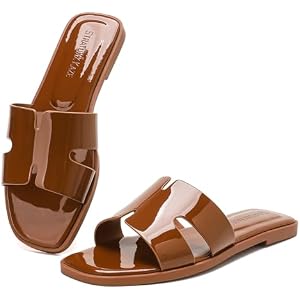 Stratuxx Kaze Women's Open Toe Flat Dress Slide Sandals