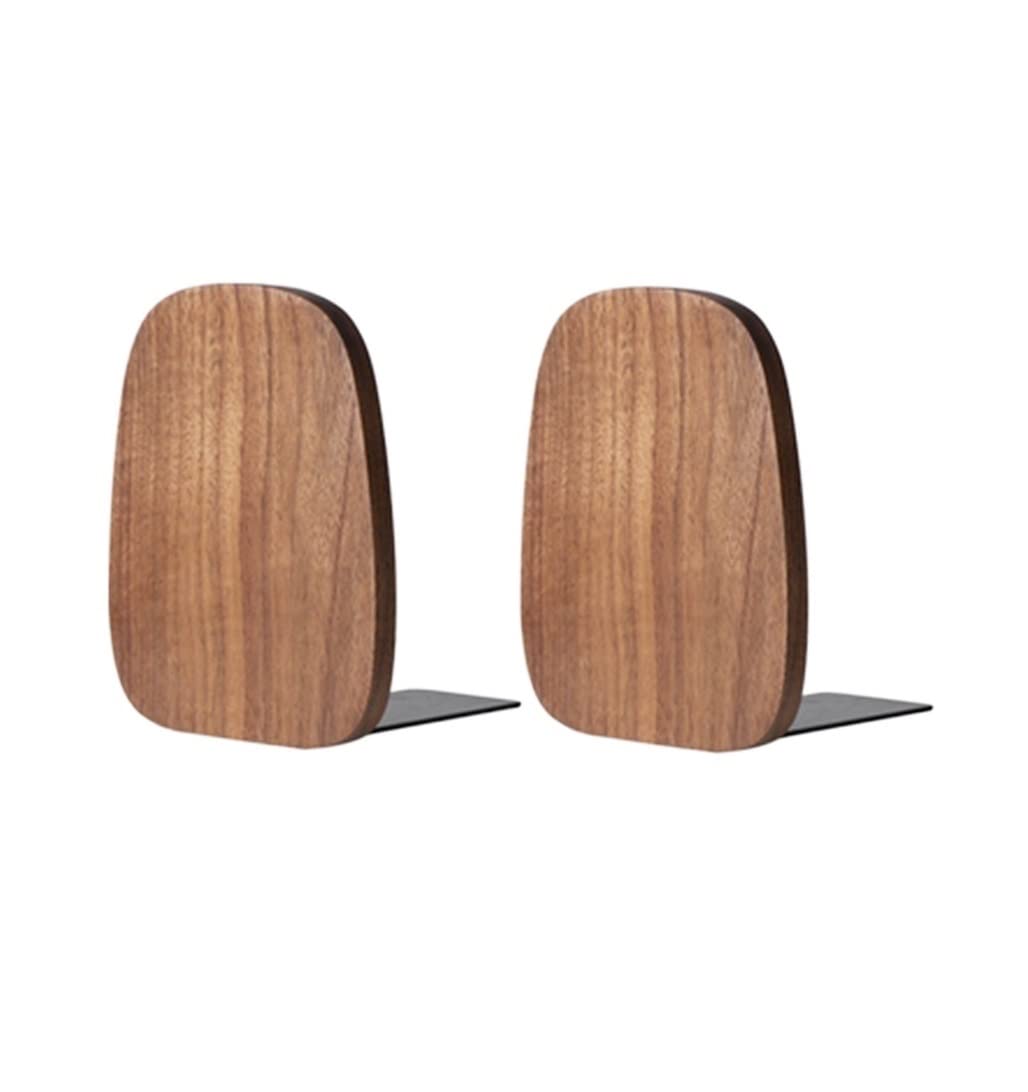 Sujetalibros para Estantería Sujetalibros Antideslizantes Para Libros Pesados, Tapón De Madera Para Libros Para Oficina En Casa Y Biblioteca Sujetalibros Sujeta ( Color : B , Size : 5.5*4.7*4.2in )