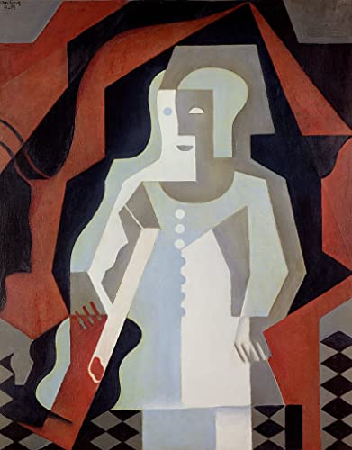 Tableau Pierrot de Juan Gris affiche art impression sur toile decorative 60x90cm